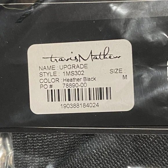 Travis Mathew Men's Golf Polo UPGRADE Heather Black - Picture 3 of 5